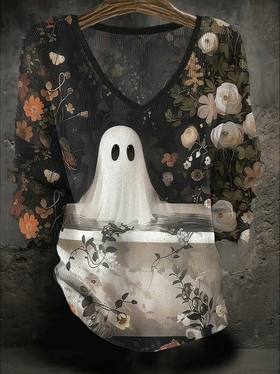 🔥Buy 3 Get 10% Off🔥Women's Halloween Ghost Print Sweater