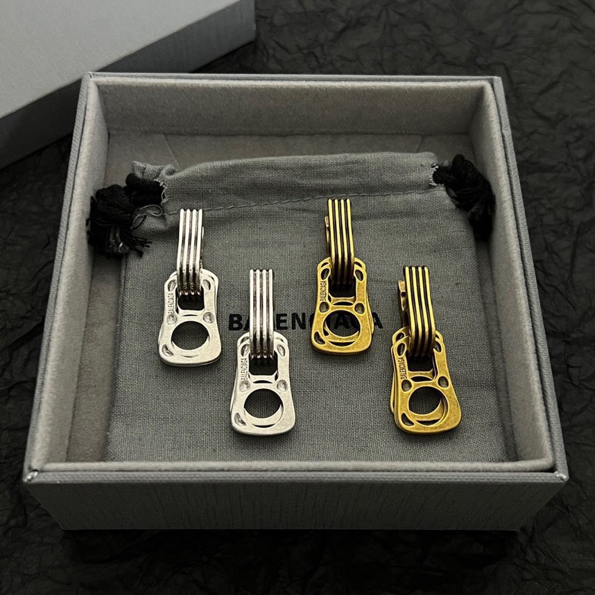 Balenciaga zipper pull earrings