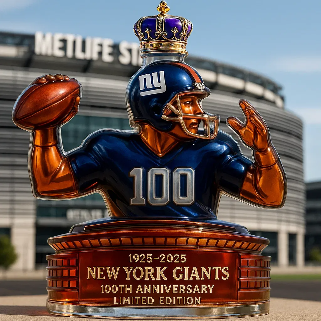 New York Giants 100th Anniversary Limited Edition Whiskey Bottle