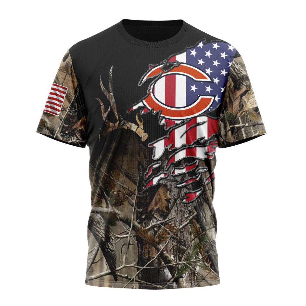 CHICAGO BEARS 3D HOODIE CAMO REALTREE HUNTING