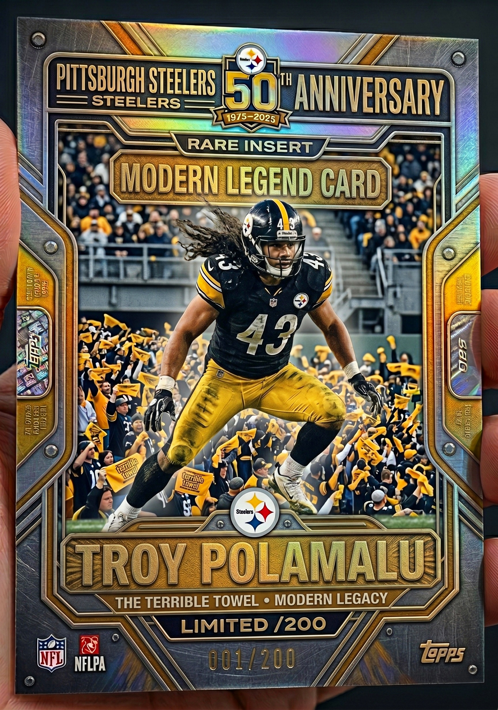 Pittsburgh Steelers Terrible Towel 50th Anniversary Hobby Box