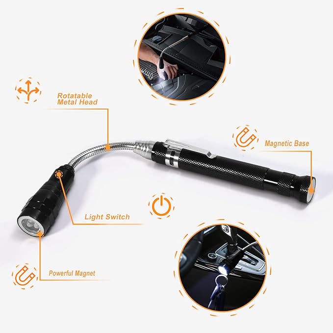 🔦🔦Magnetic Retractable Multi-Function Flashlight