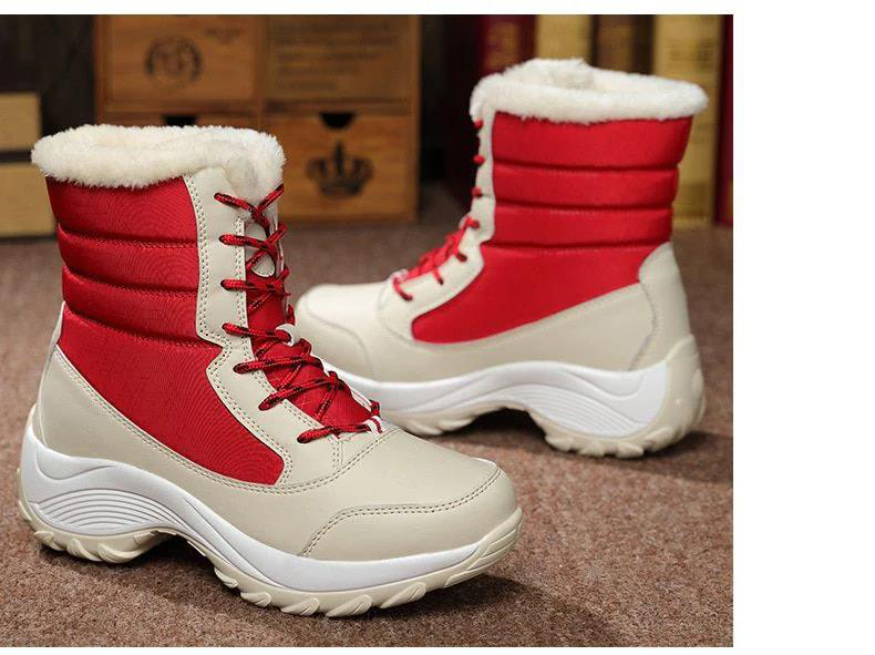 Women Boots Waterproof Winter Shoes Women Snow Boots Platform Keep Warm Ankle Winter Boots With Thick Fur Heels Botas Mujer