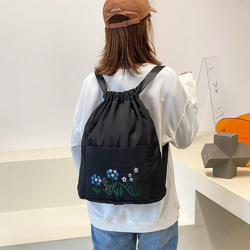 🔥Last Day-[SAVE 50% OFF]--Drawstring Foldable Embroidery Design Large Capacity Dry-wet Separation Travel Backpack-BUY 2 GET 10% OFF & FREE SHIPPING