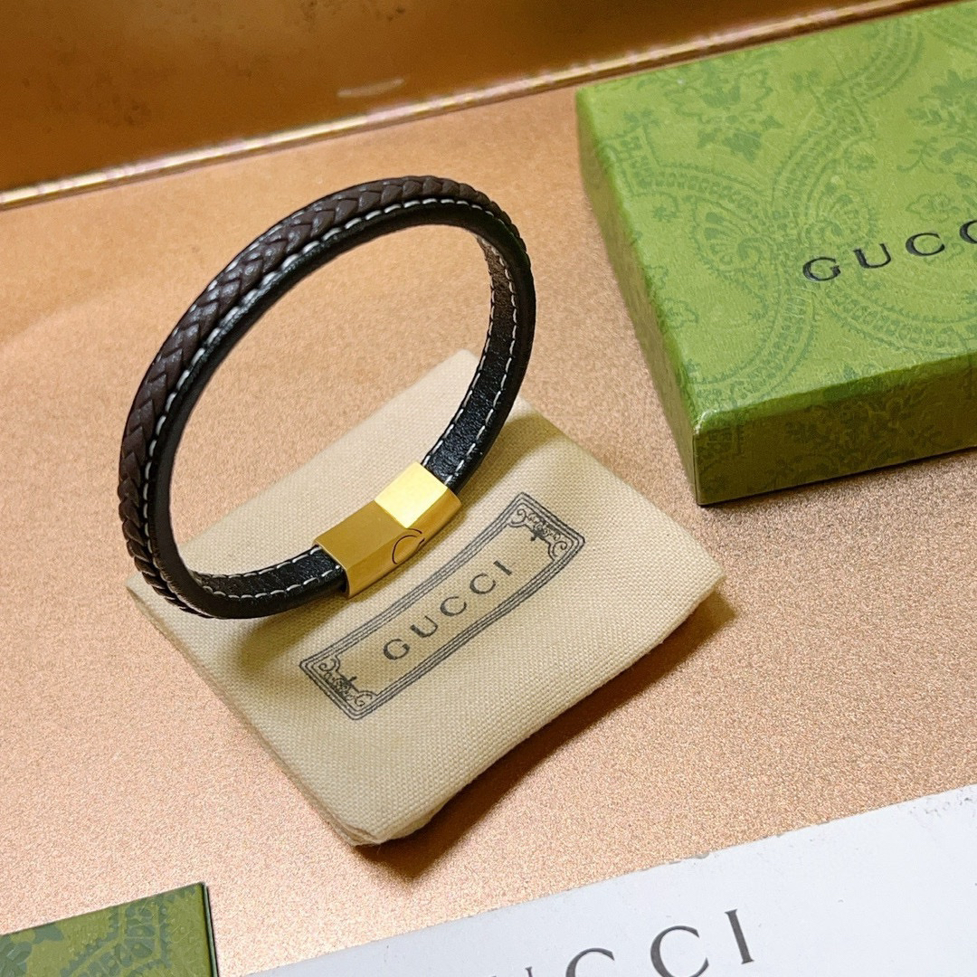 Gucci Braided Gold Bracelet