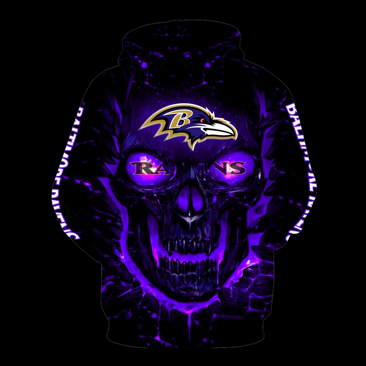 BALTIMORE RAVENS 3D HOODIE BBRR011