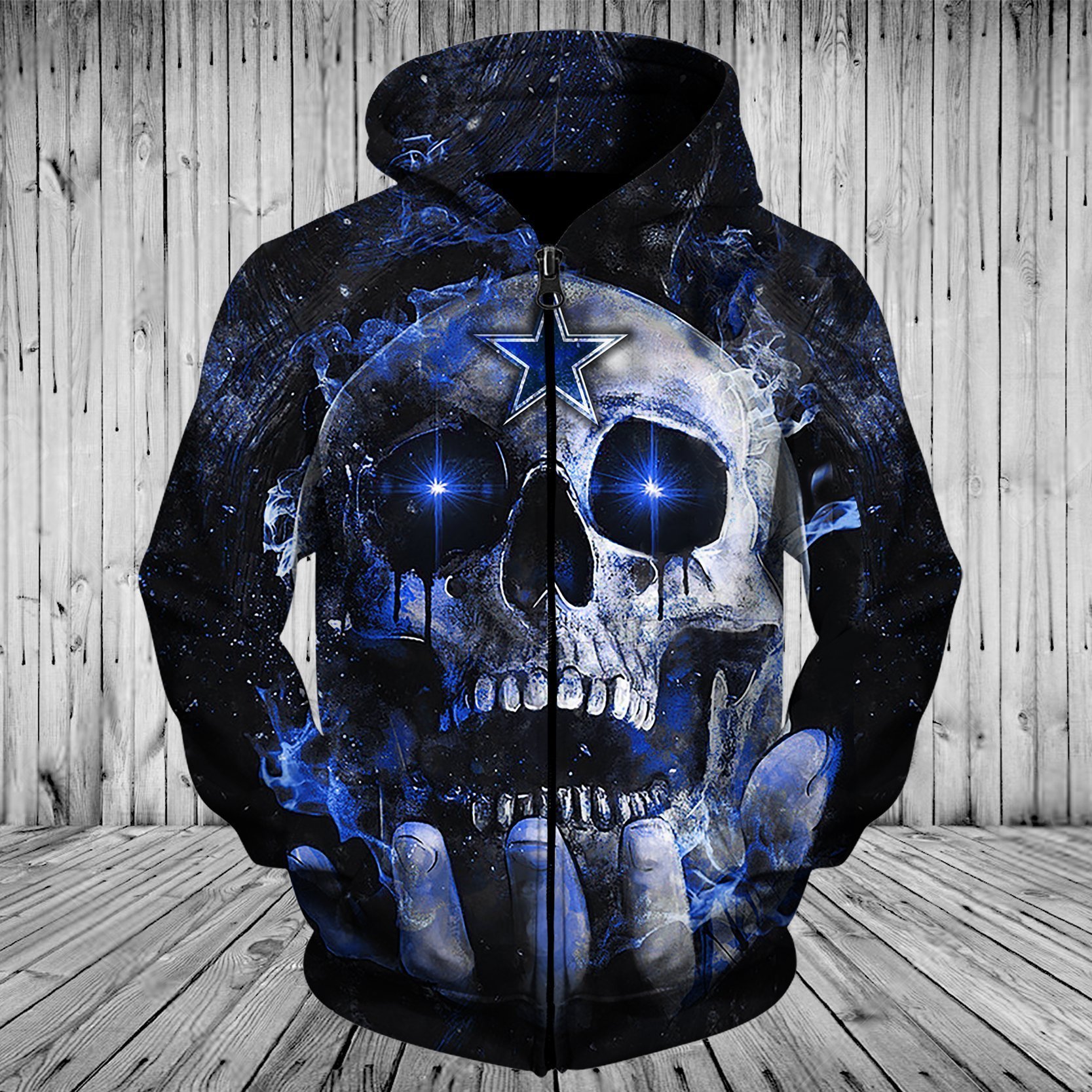 COWBOYS HOODIE 3D SKULL 63