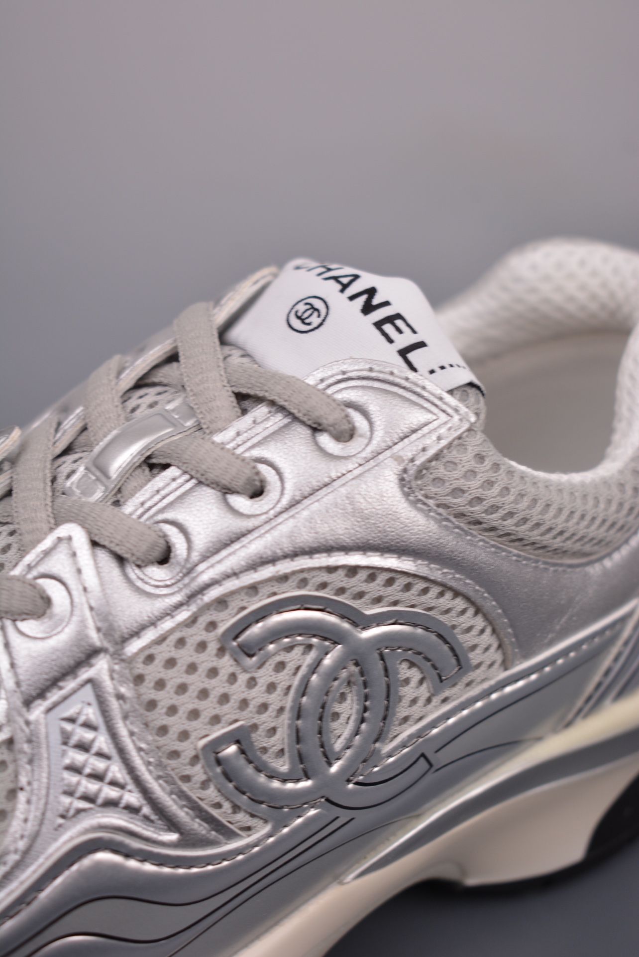 Chanel Cruise Logo Casual Low silver