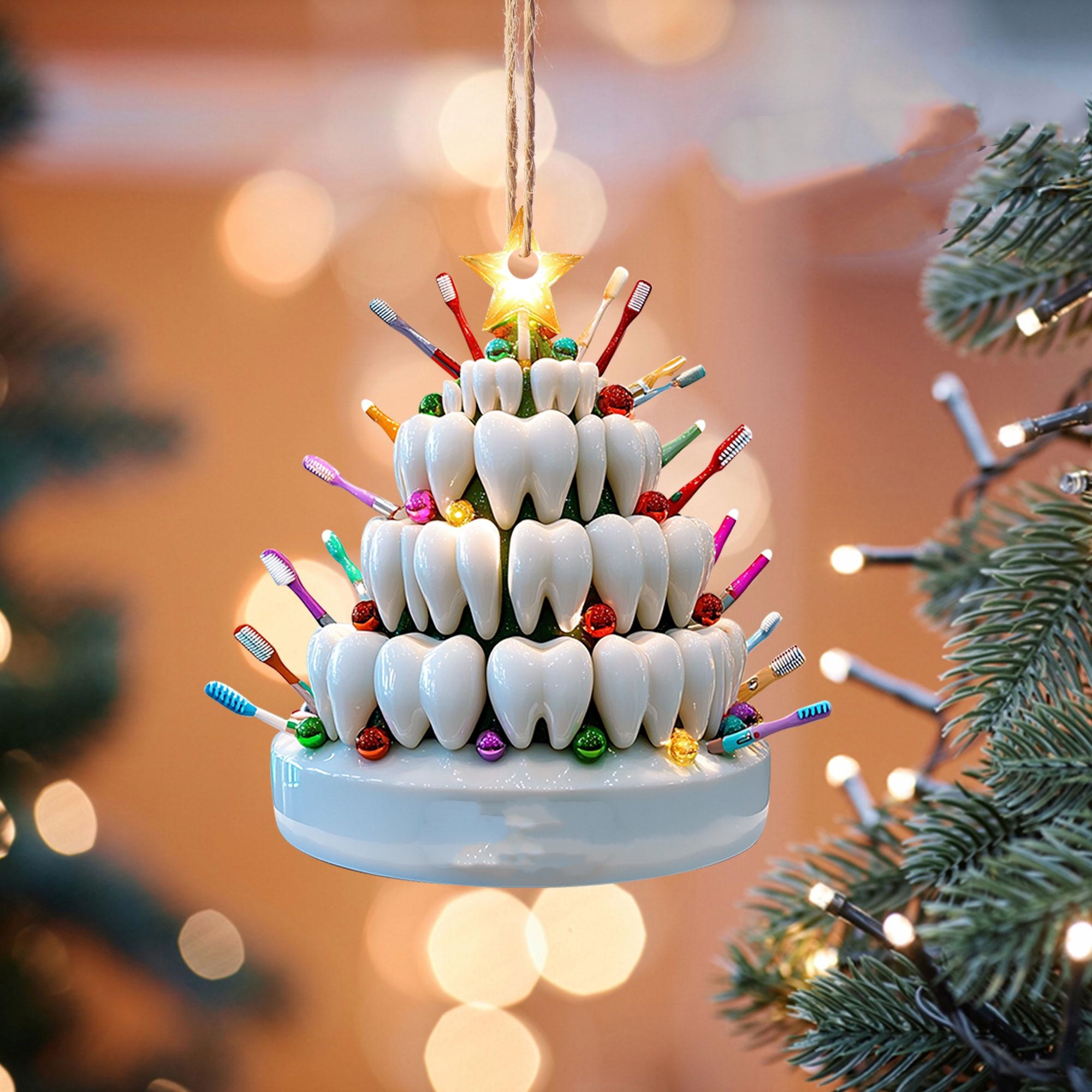 🪥🦷Tooth Tree Cheer Oranment