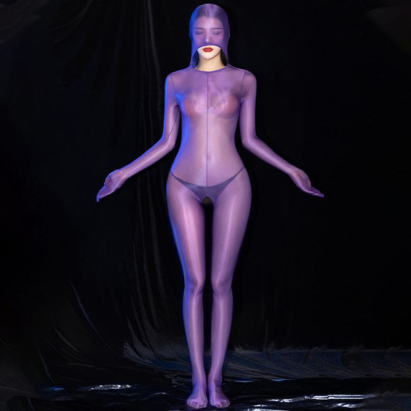 Sexy One-Piece See-through Hooded Jumpsuit Lingerie