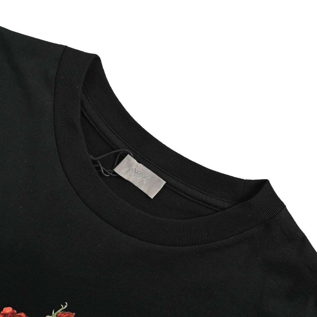 Dior 24ss floral print short sleeves