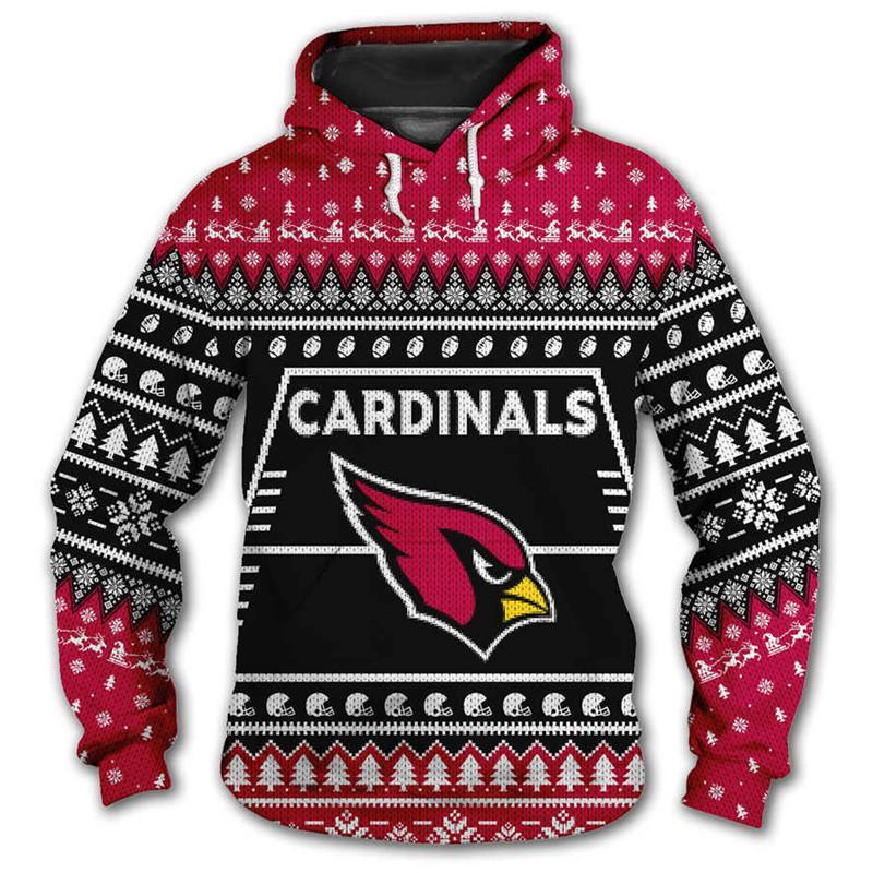 ARIZONA CARDINALS 3D CHRISTMAS HOODIE ABC02