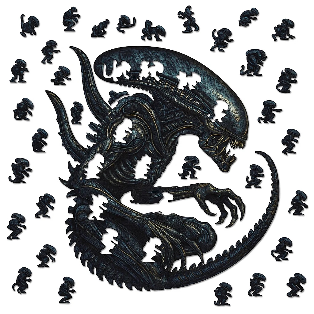 Xenomorph Wooden Puzzle