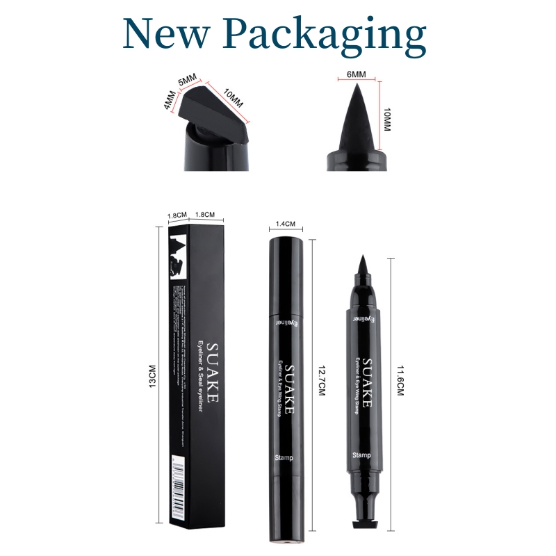 HOT SALE🔥2-In-1 Waterproof Alluring Cat Eye Stamp Eyeliner