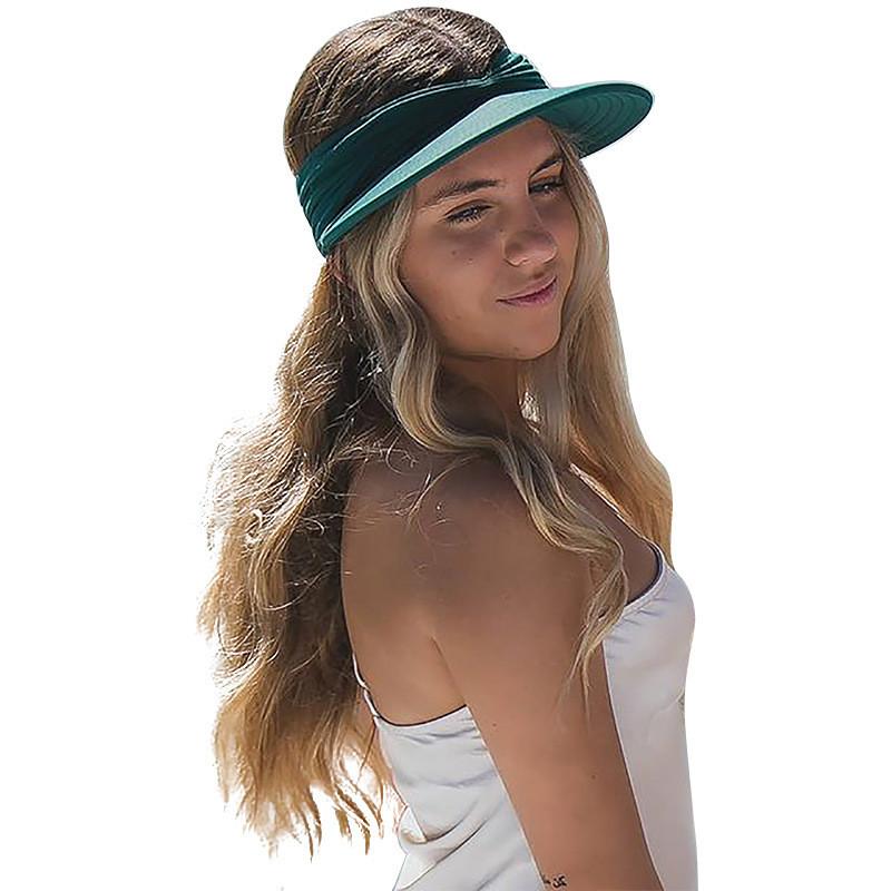 2022 Summer women's sun hat, women's anti-ultraviolet elastic top hat, ponytail hat, sun hat, beach hat