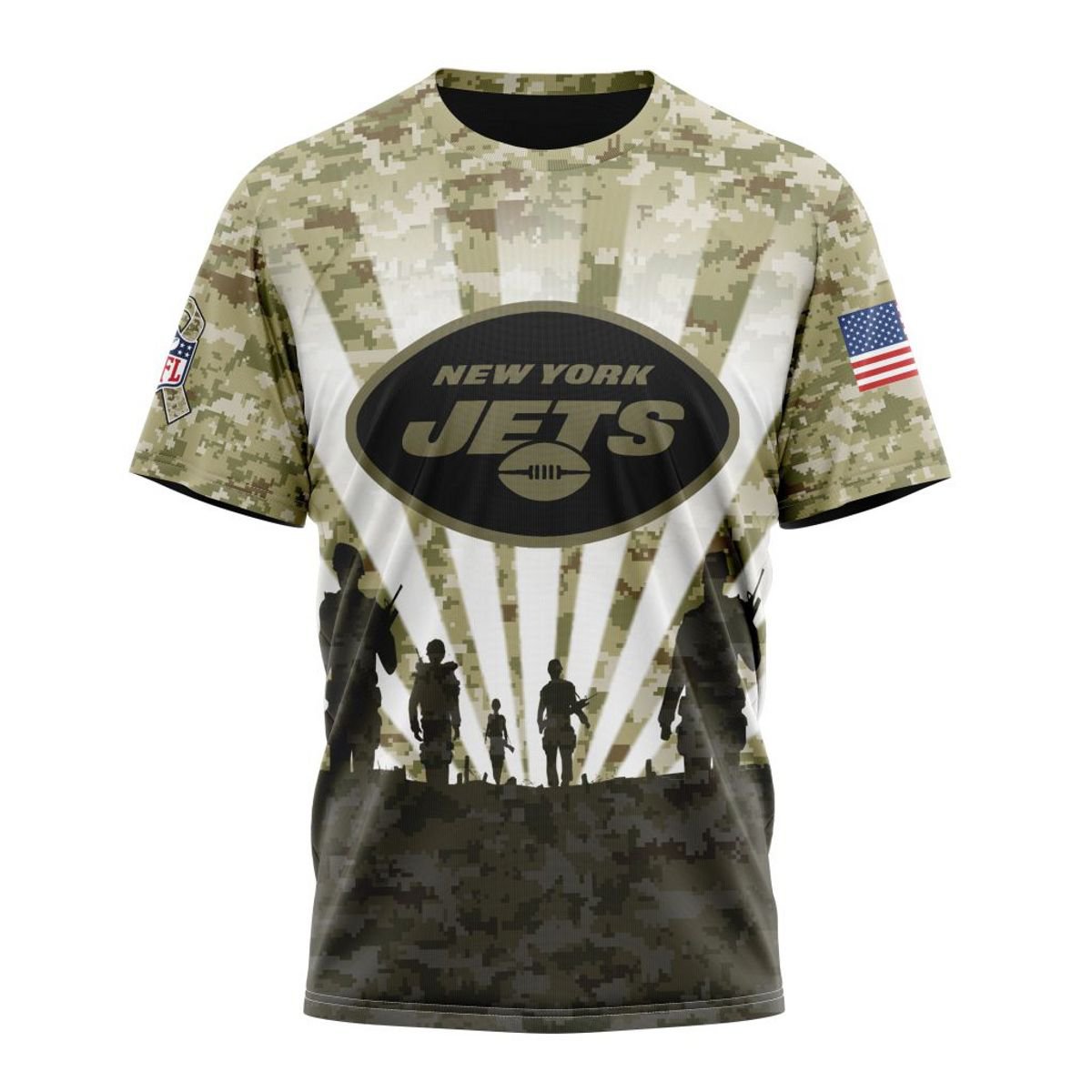 NEW YORK JETS 3D HOODIE HONOR VETERANS