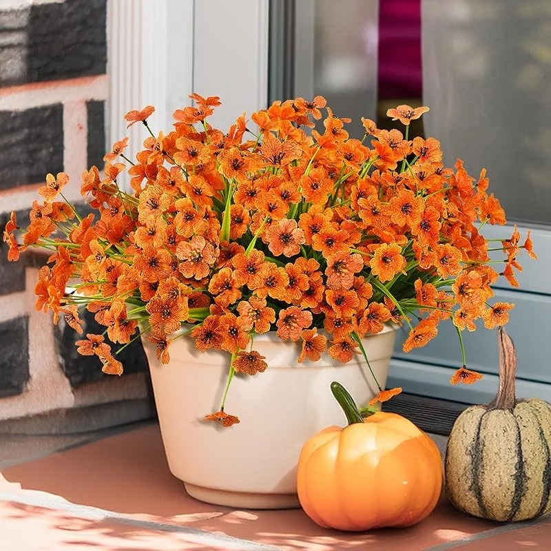🔥On Sale🔥12 Bundles Artificial Fake Fall Plants Flowers
