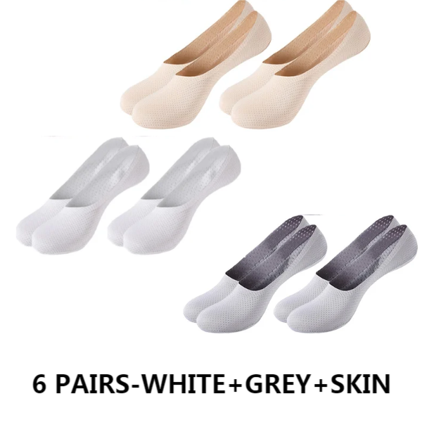 (🔥Last Day Flash Sale-50% OFF) 6PAIRS/SET Breathable Ice Silk Socks-BUY 2 SETS FREE SHIPPING