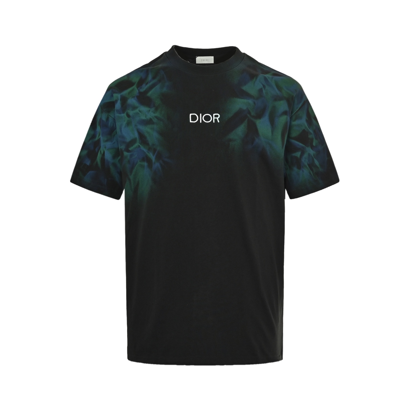 Dior 25ss hand-painted flame embroidered letter short sleeve