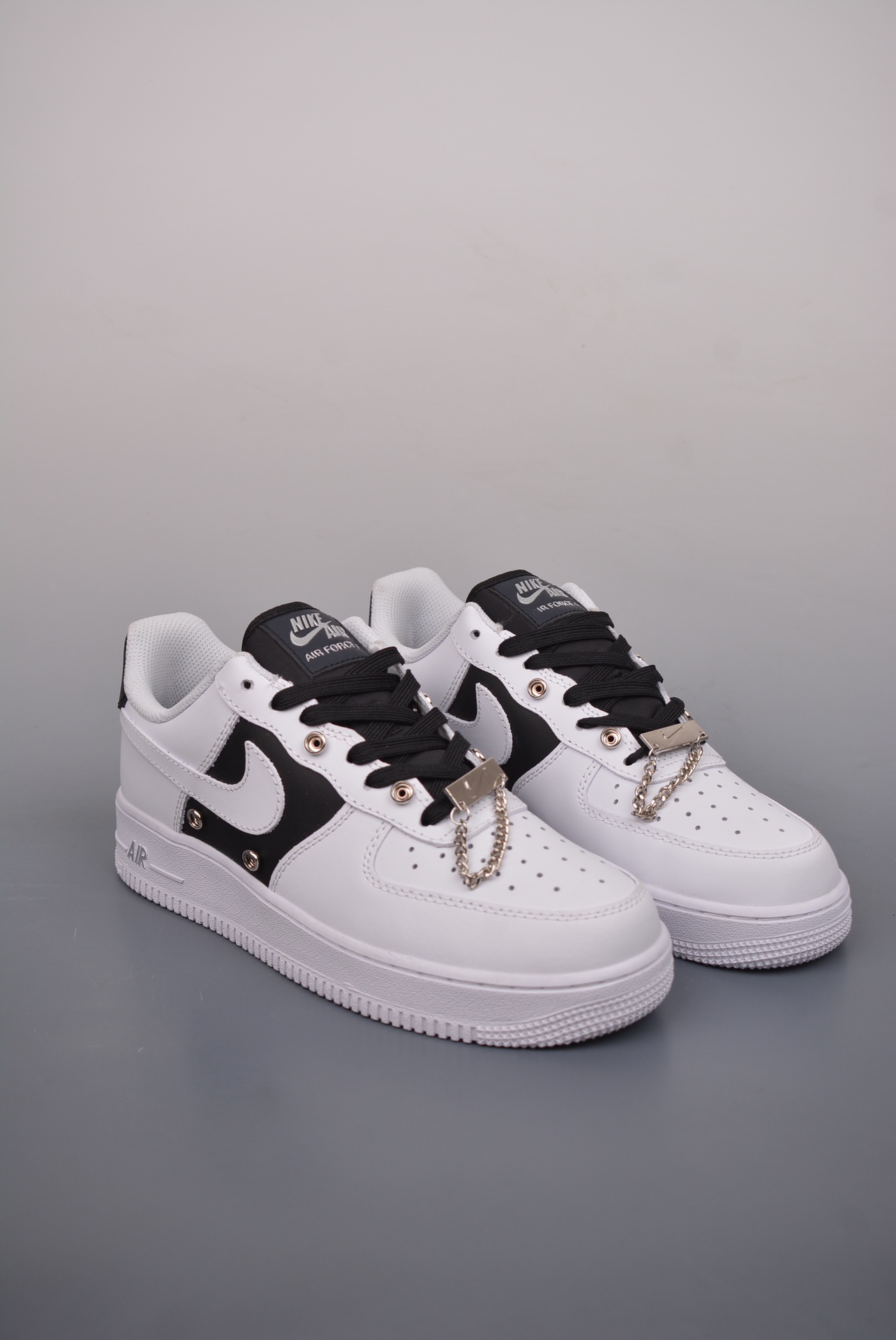 Nike Air Force 1 Low Silver Chain White Black DA8571-100