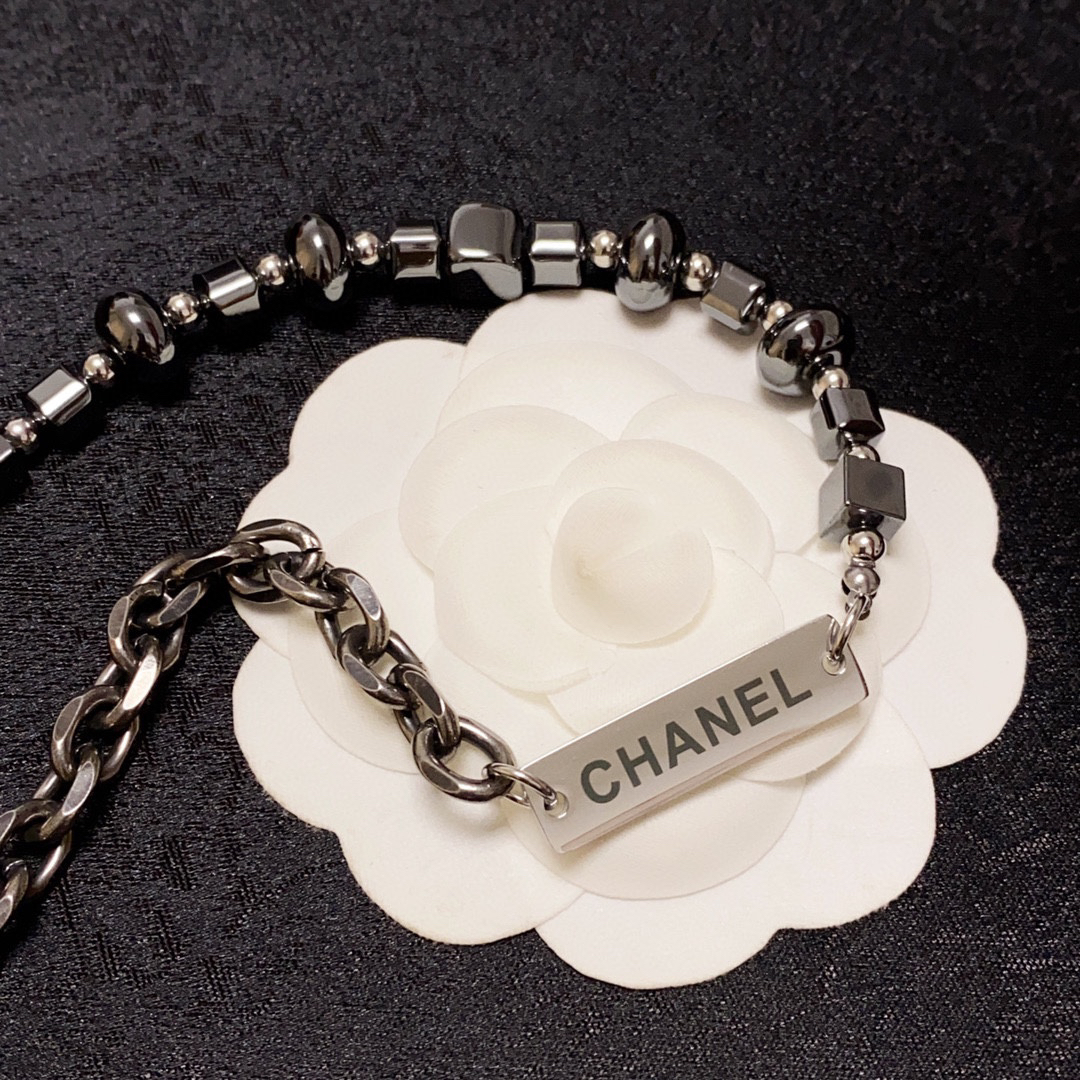 Chanel Natural Hematite Necklace