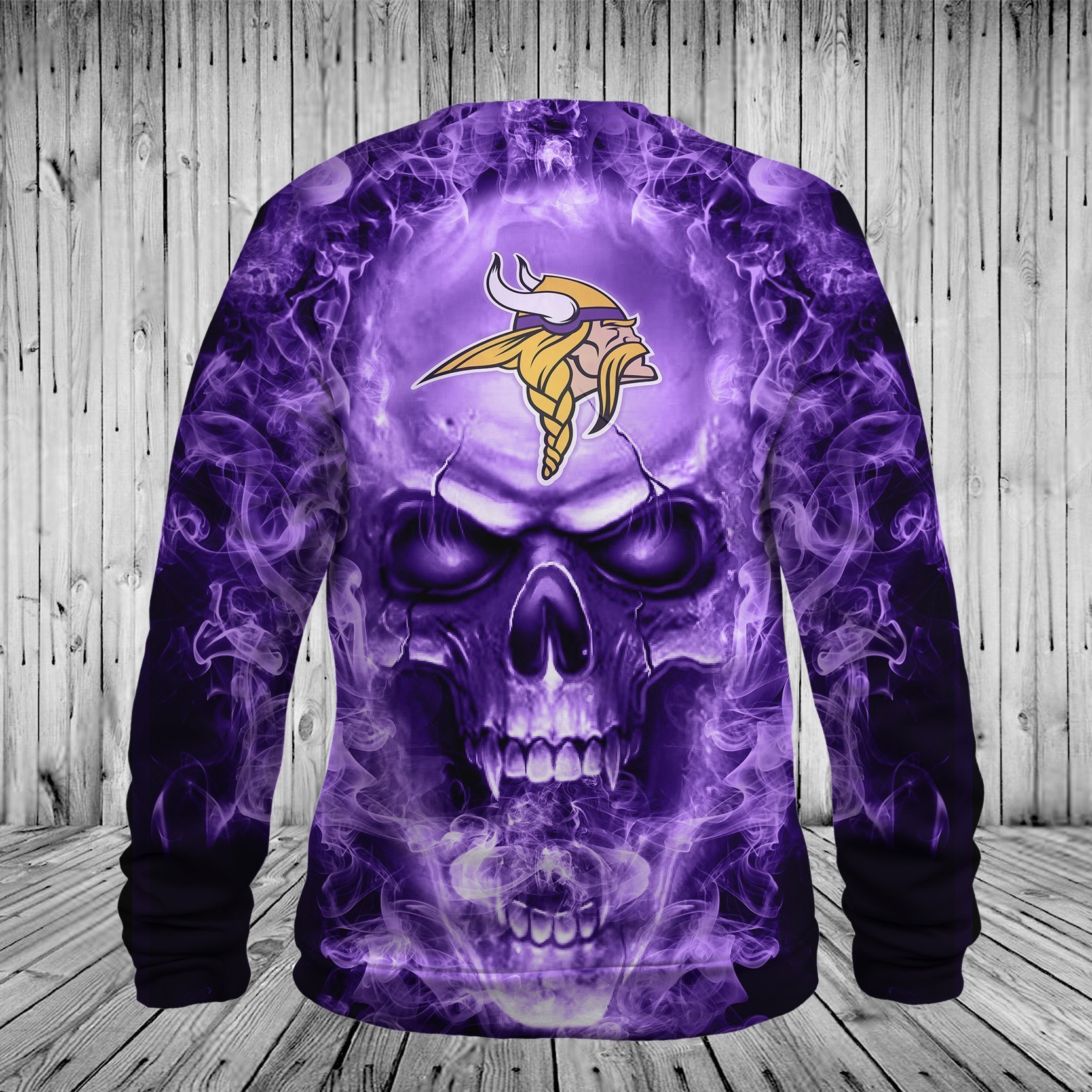 VIKINGS HOODIE 3D SKULL 82