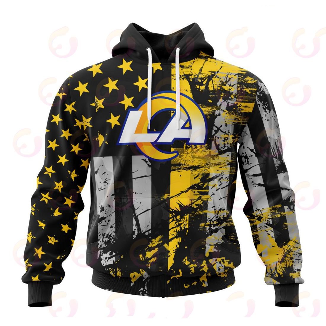 LOS ANGELES RAMS 3D HOODIE JERSEY FOR AMERICA