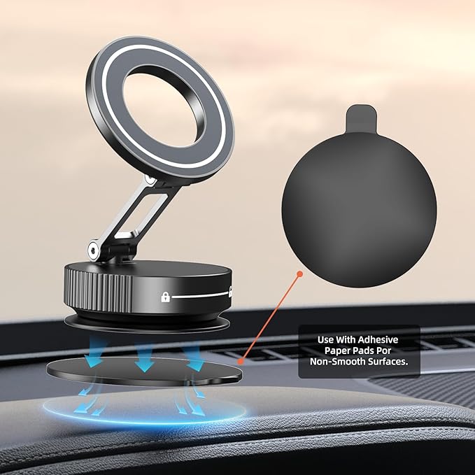 🔥🔥2025 Hot Sale📱📱360° Adjustable Magnetic Vacuum Suction Cup Phone Holder
