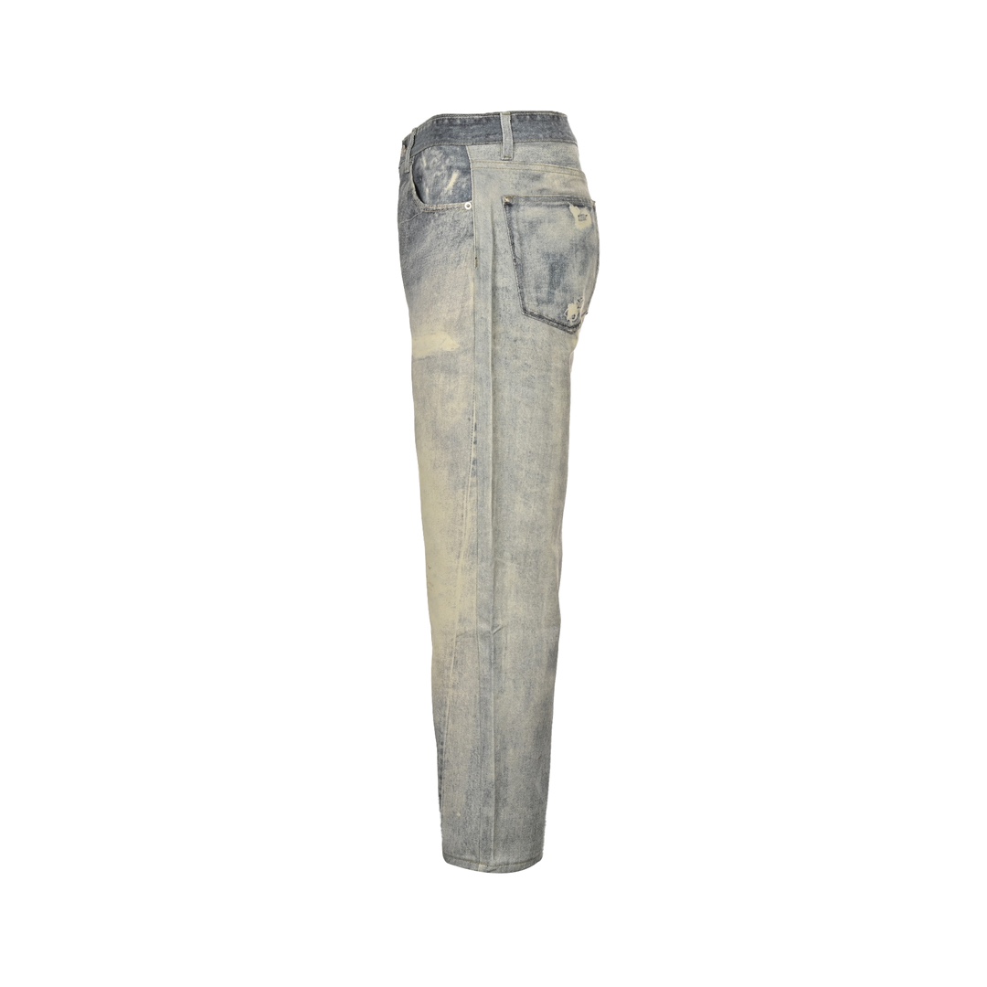 Balenciaga 24Fw washed loose wide-leg jeans