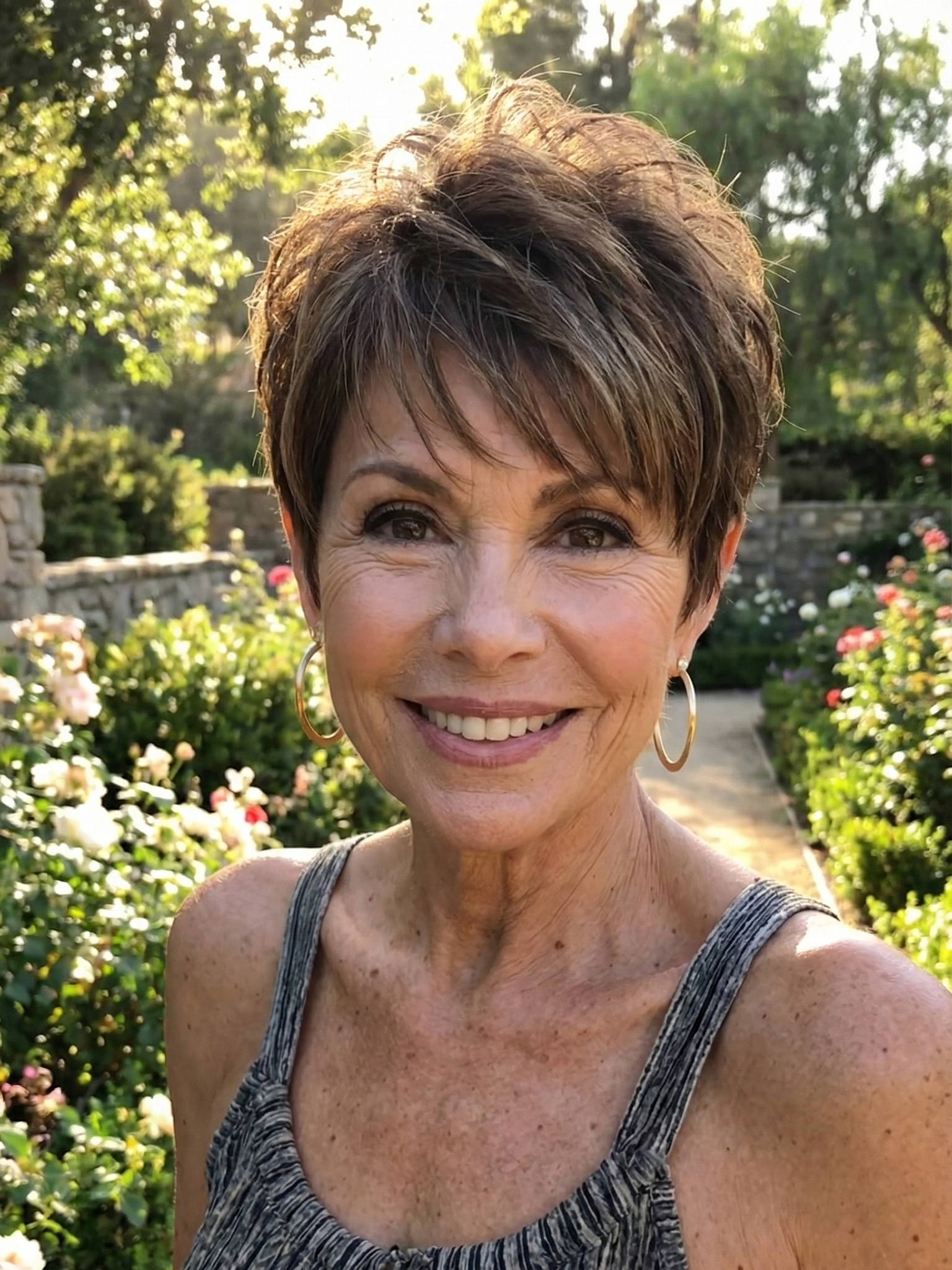 Textured Pixie Wig with Brown Highlights