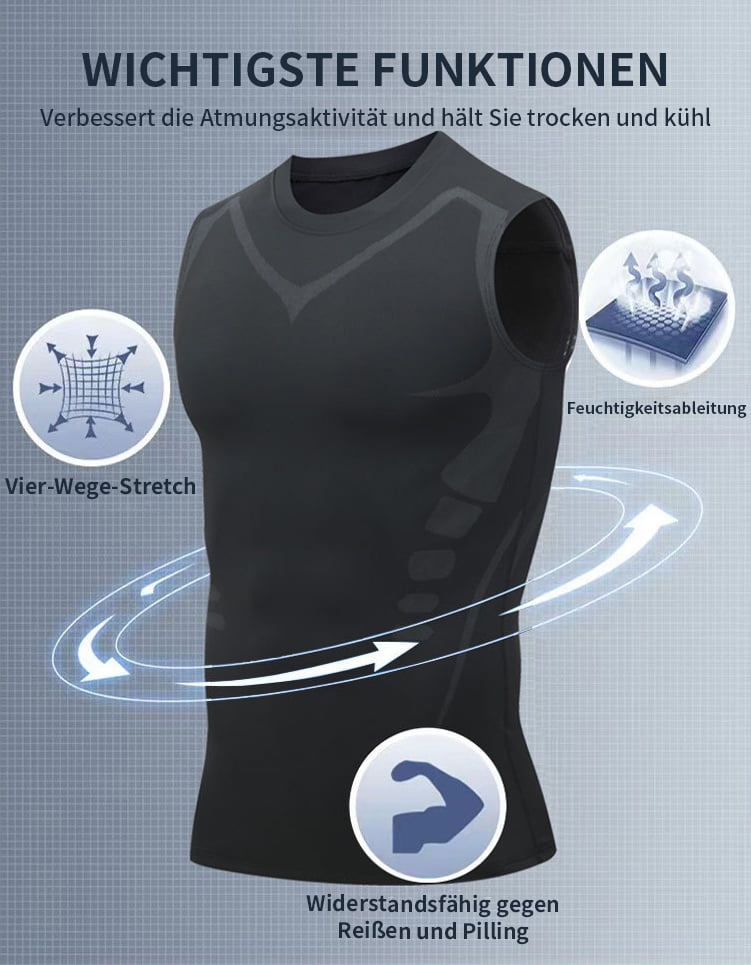 Quick-drying body shaping ionic ice undershirt