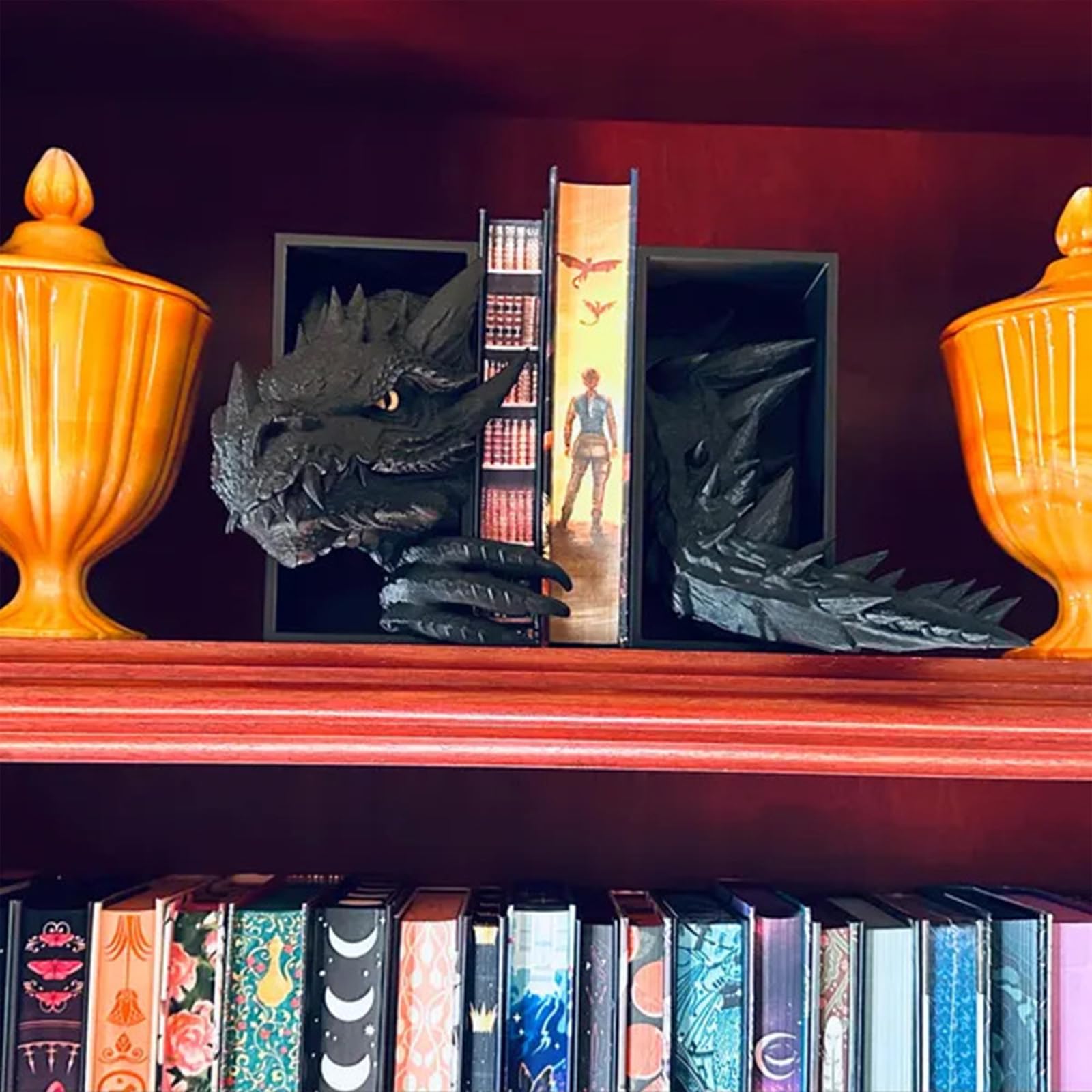 🔥 Dragon Bookends Ornaments – Fierce & Functional Resin Decor 🐉