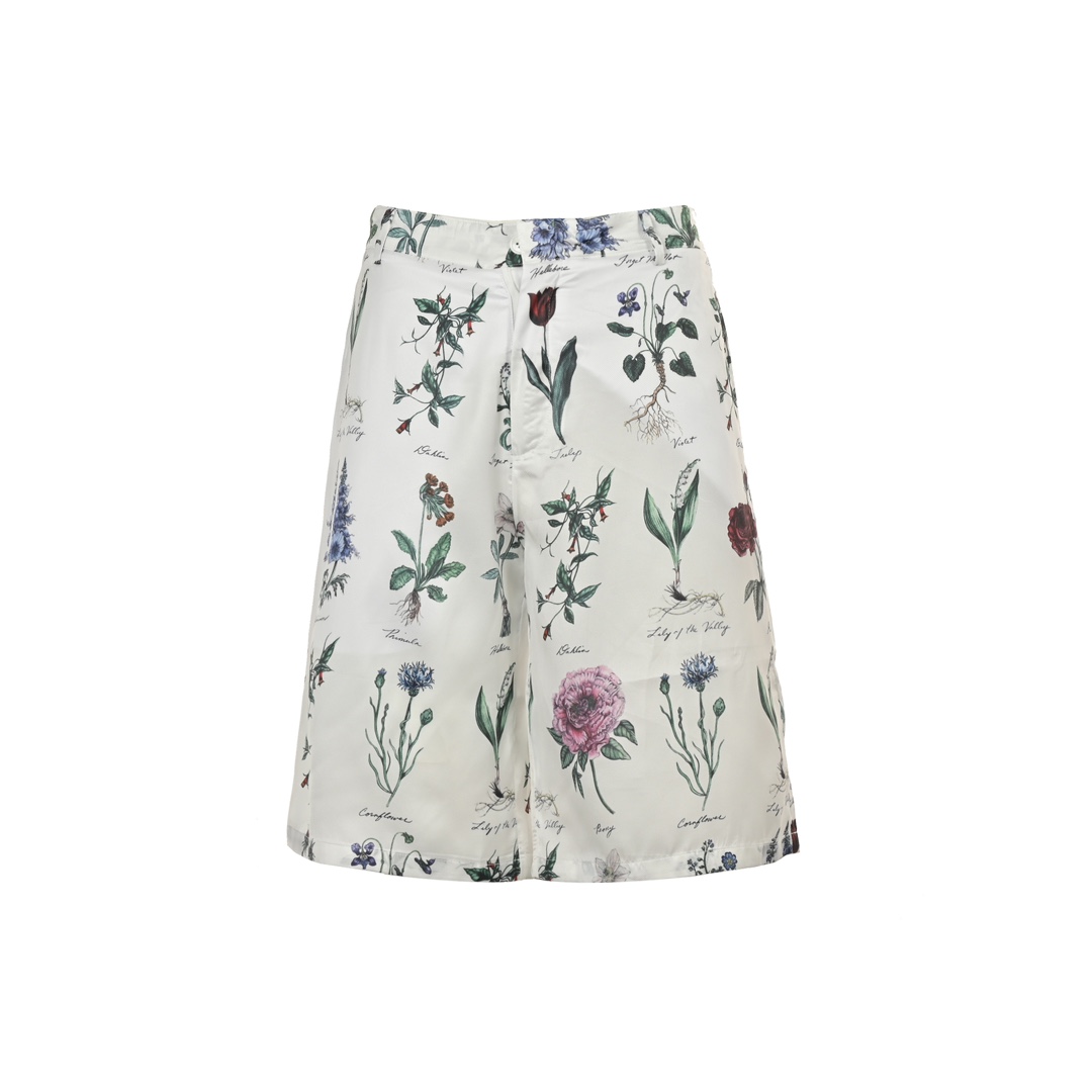 Dior 24ss floral silk shorts