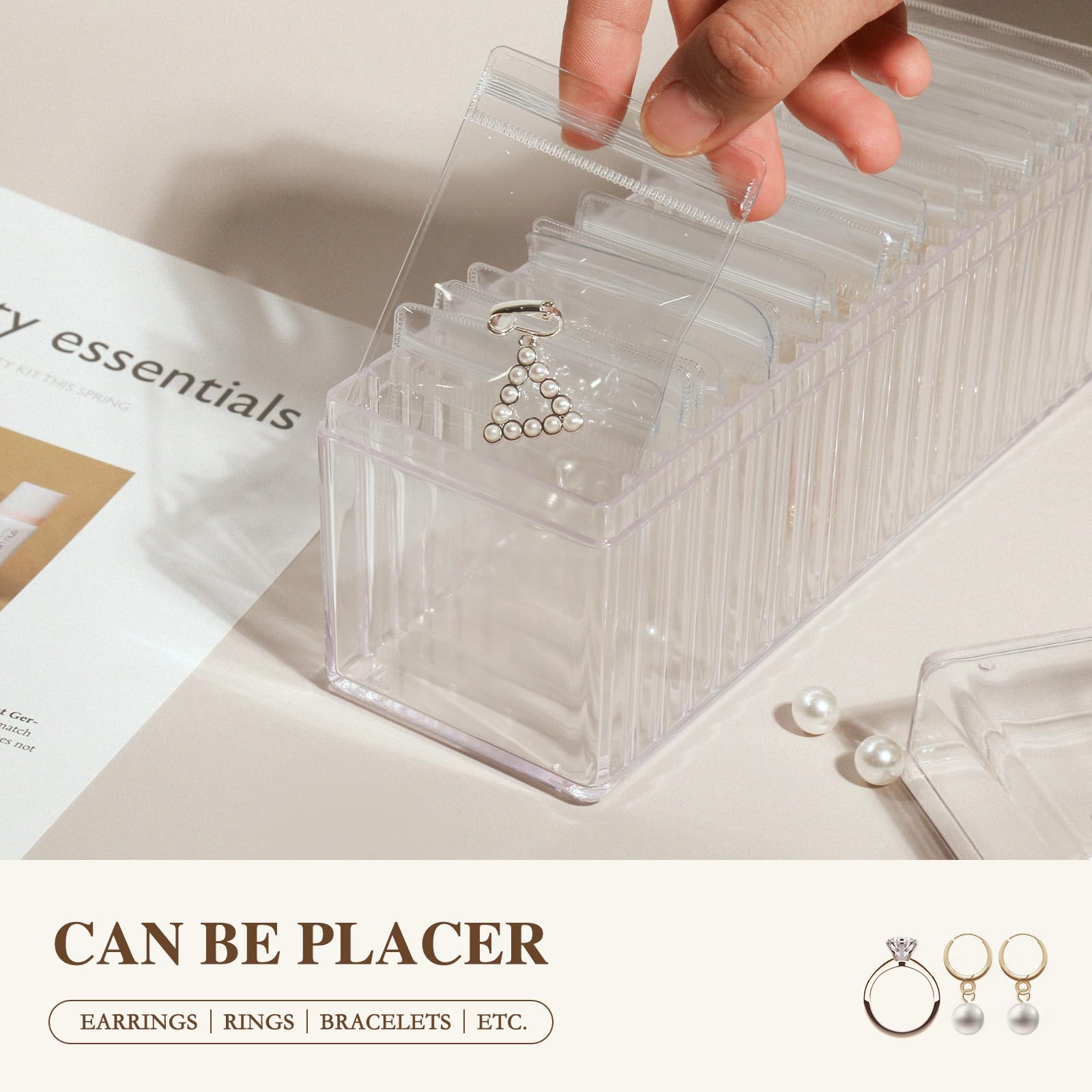 🔥HOT SALE 50% OFF🔥Acrylic Jewelry Box Organizer And Portable Anti Tarnish Jewelry Bags