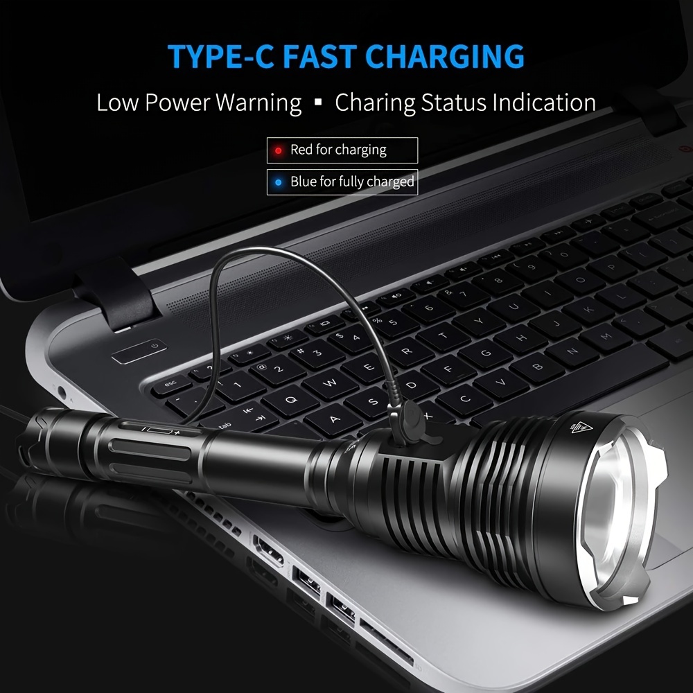 WUBEN T101 Pro Bright LED Flashlight, Waterproof Rechargeable Torch Light For Outdoor Camping Hiking Hunting Adventure And Searching, 3500LM