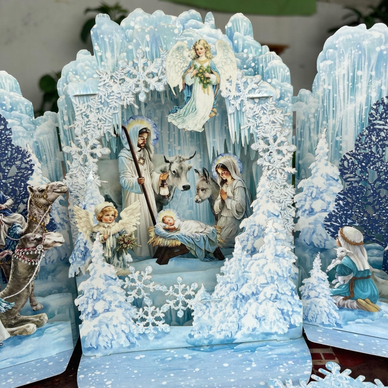 Winter Wonderland Nativity Pop-Up Christmas Card