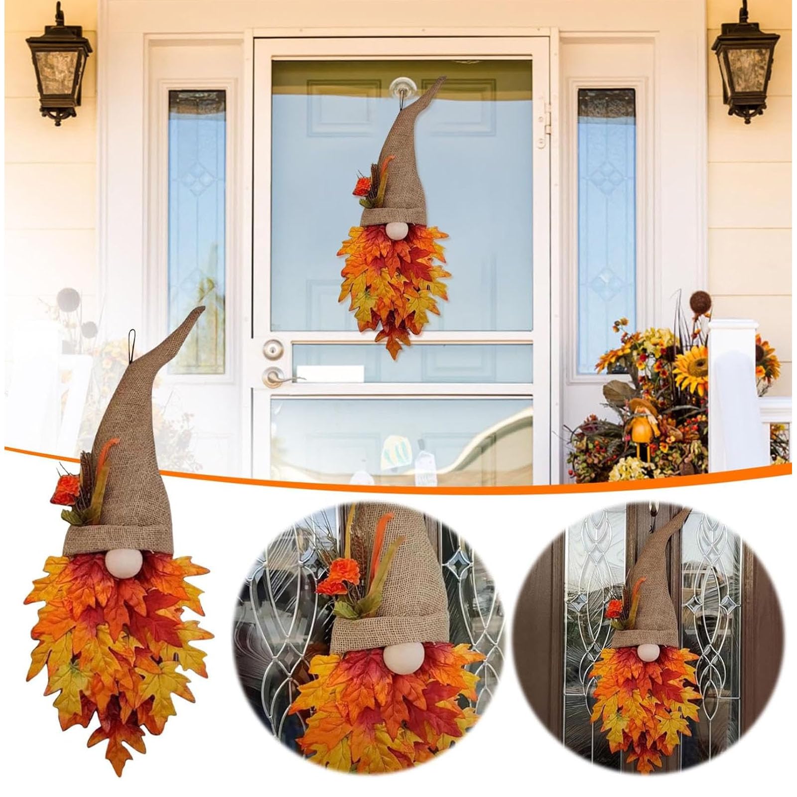 🔥Super Sale - 49% OFF🍁🎃 Fall Maple Gnome Door Hanger