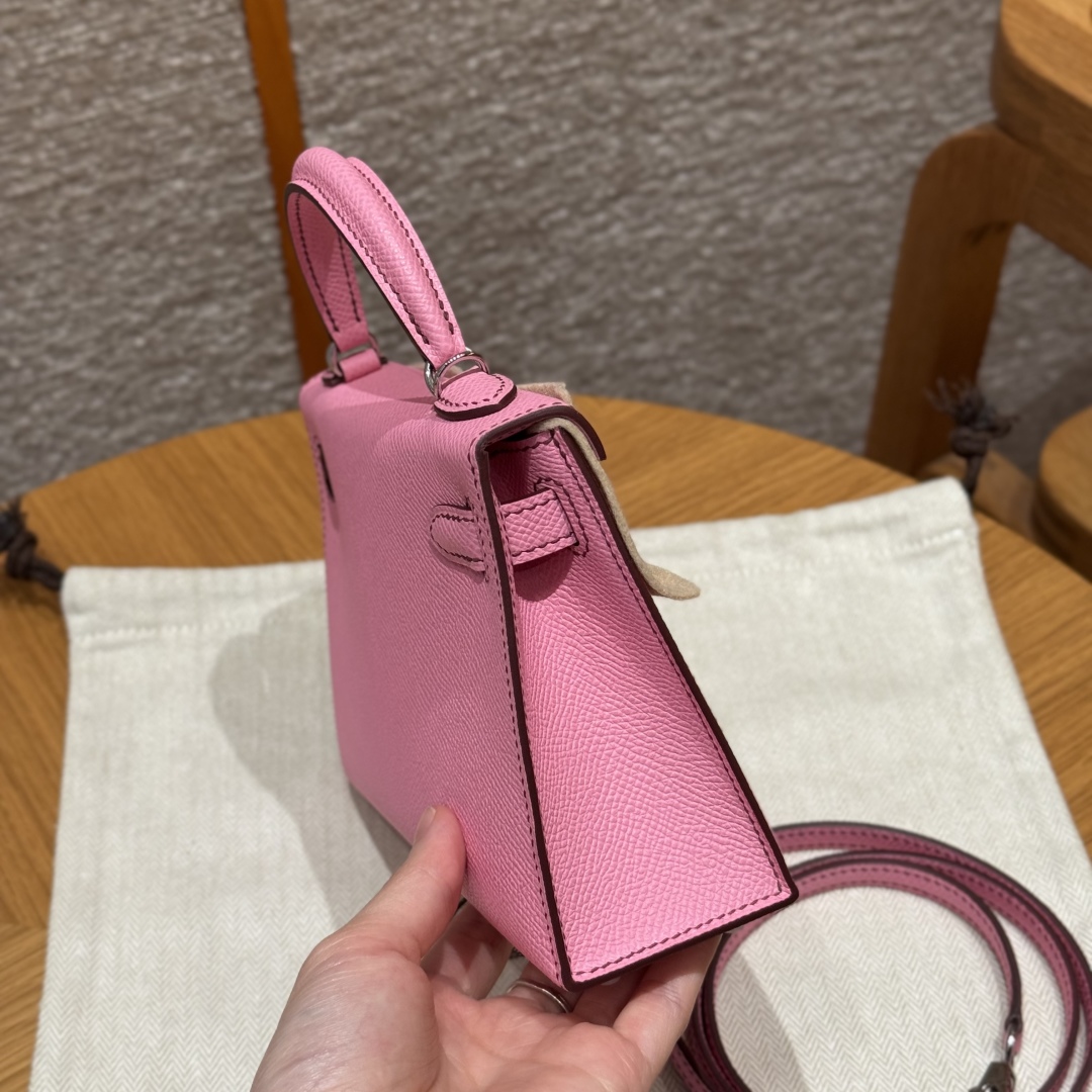 Hermes mini kelly2 5PPink handbag (handmade to order)