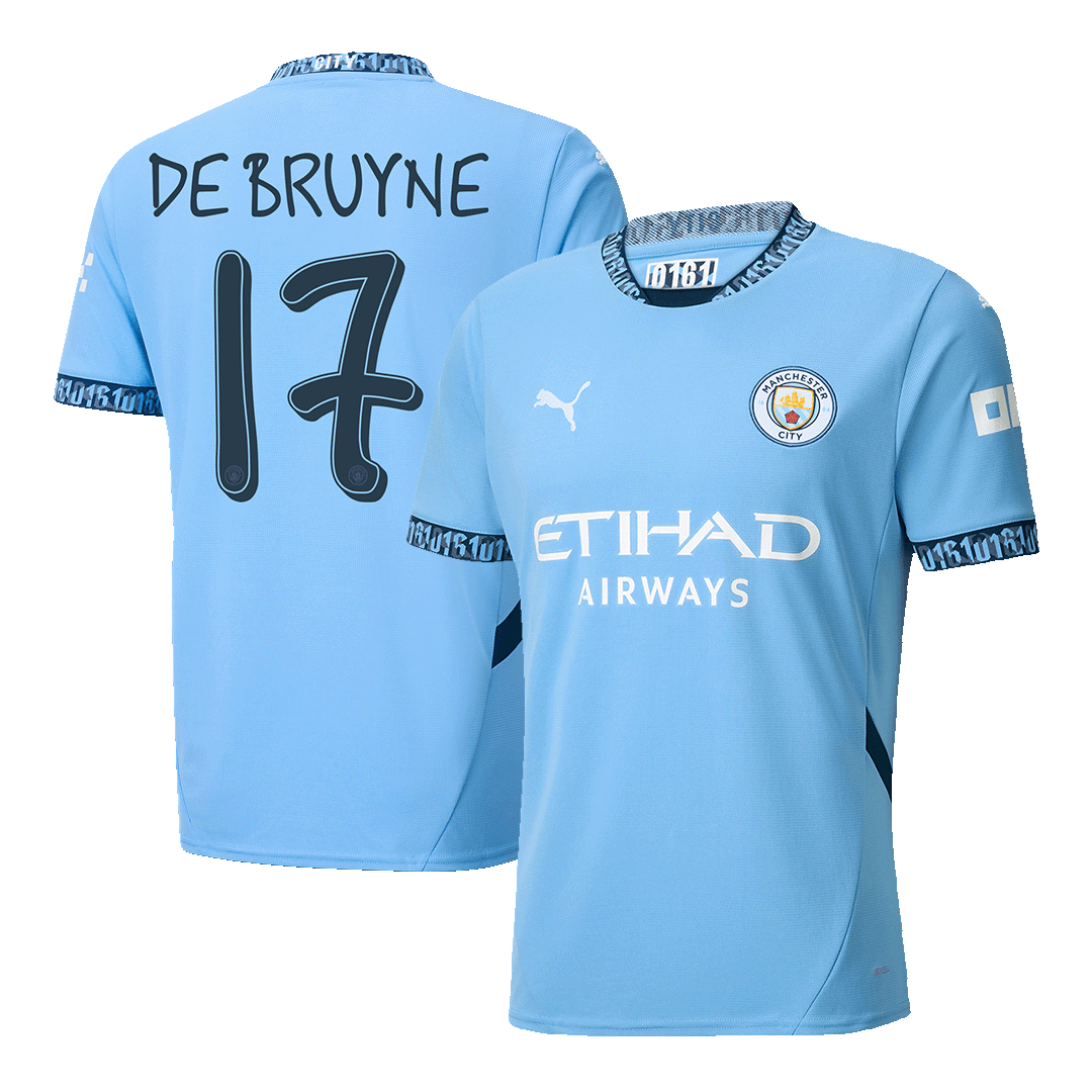 DE BRUYNE #17 Manchester City home football shirt 2024/25 - UCL