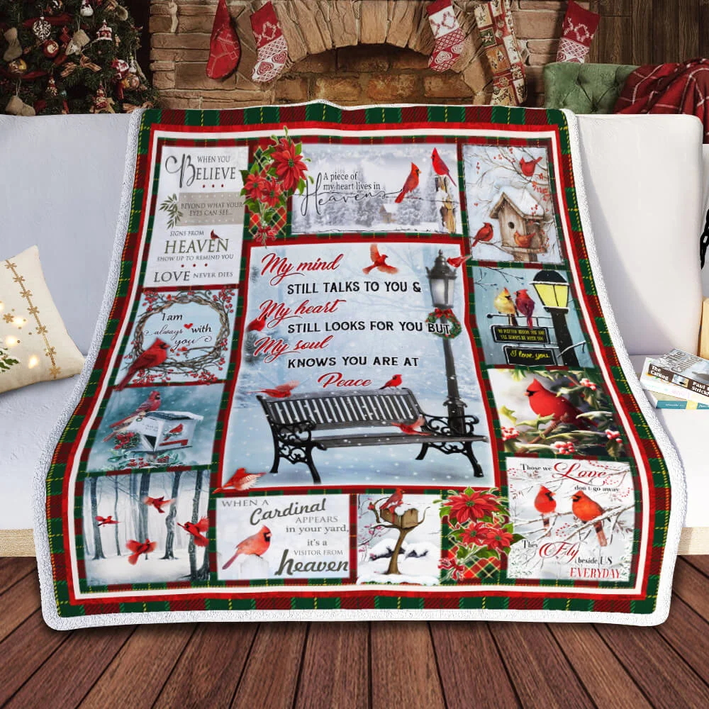 Christmas Cardinal Sofa Throw Blanket