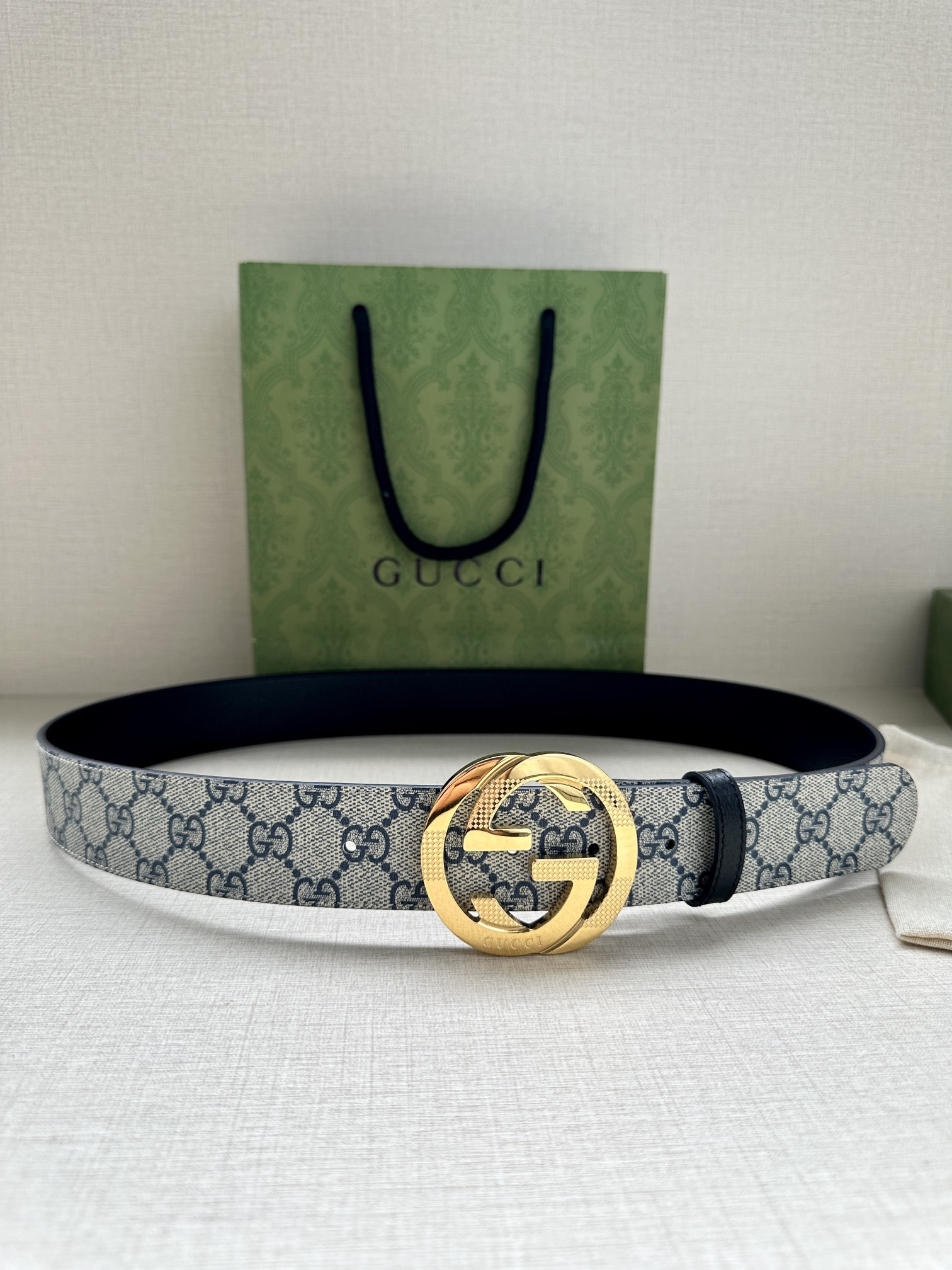 Gucci Marmont printed leather belt 3.8 cm wide