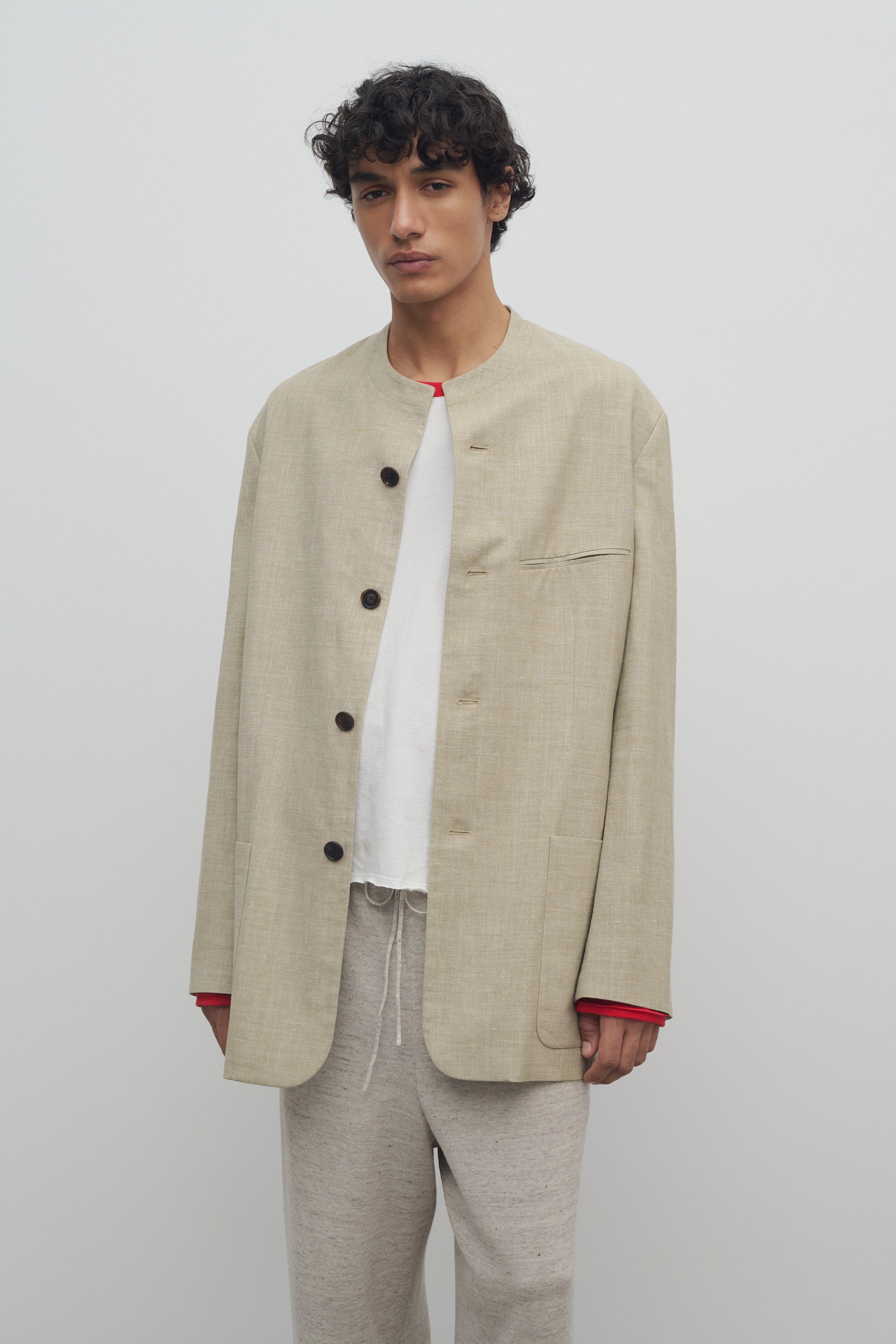 Casimir Jacket in Silk, Linen, and Virgin Wool