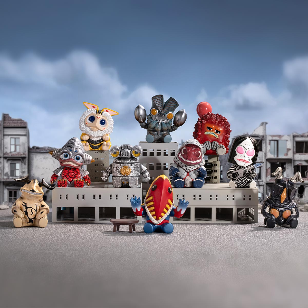 POP MART KAIJU Sitting in a Row Series Figures [1 Blind Box]
