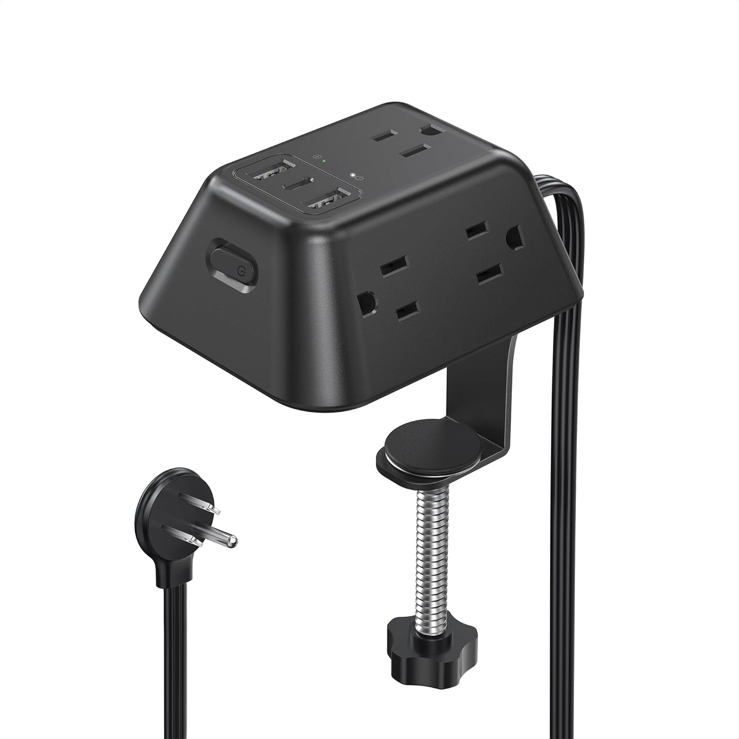 🔥On Sale🔥Desk Clamp Power Strip With Surge Protector and 5 AC Outlets and 3 USB Ports