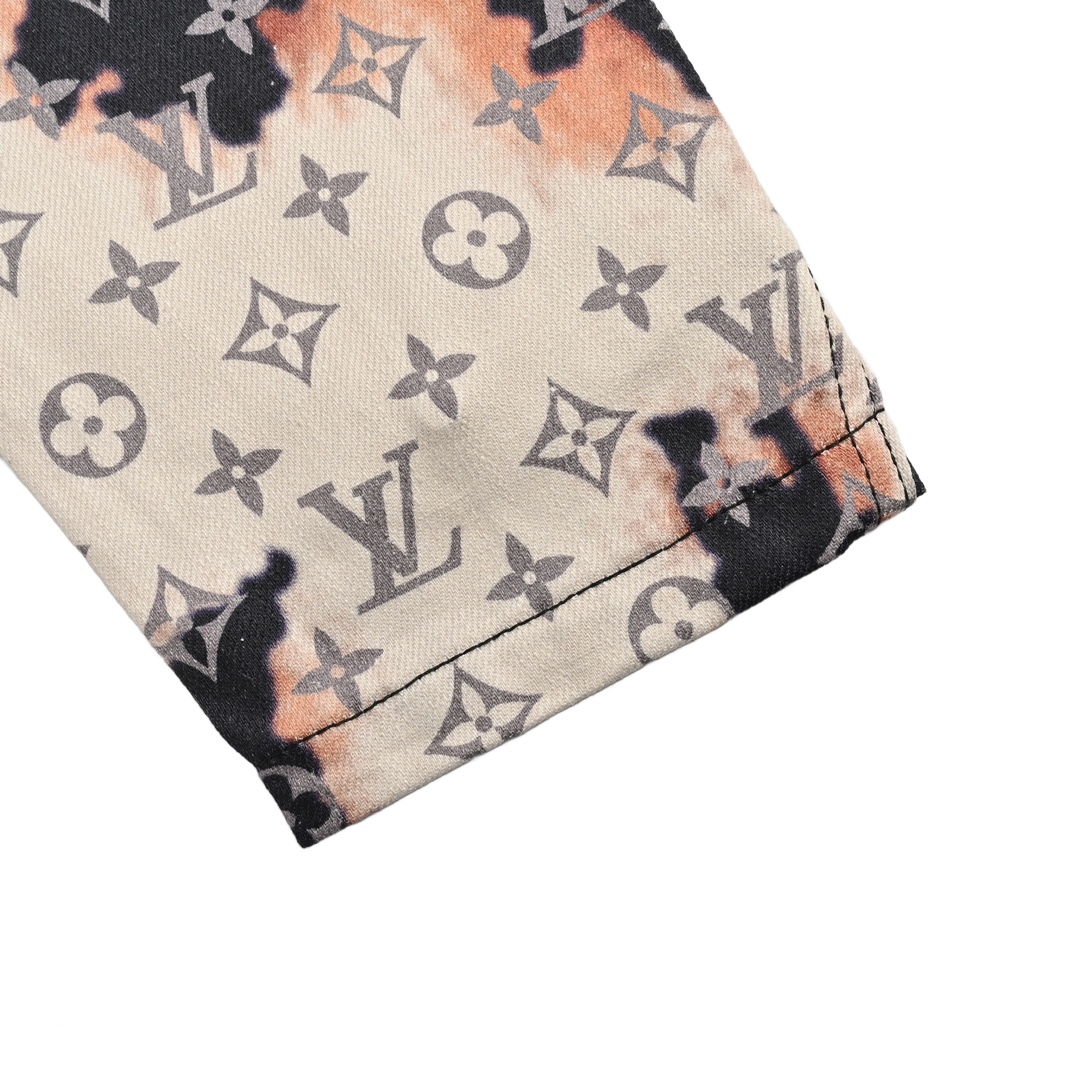 Louis Vuitton 24Fw Fire Cloud Monochrome Print Denim Jacket