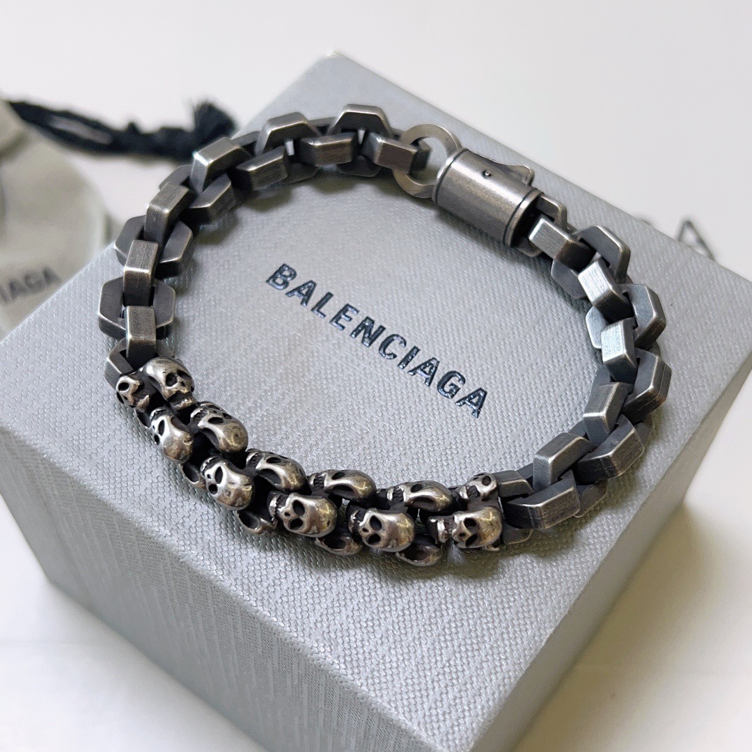 Balenciaga Skull Vintage Chain Bracelet