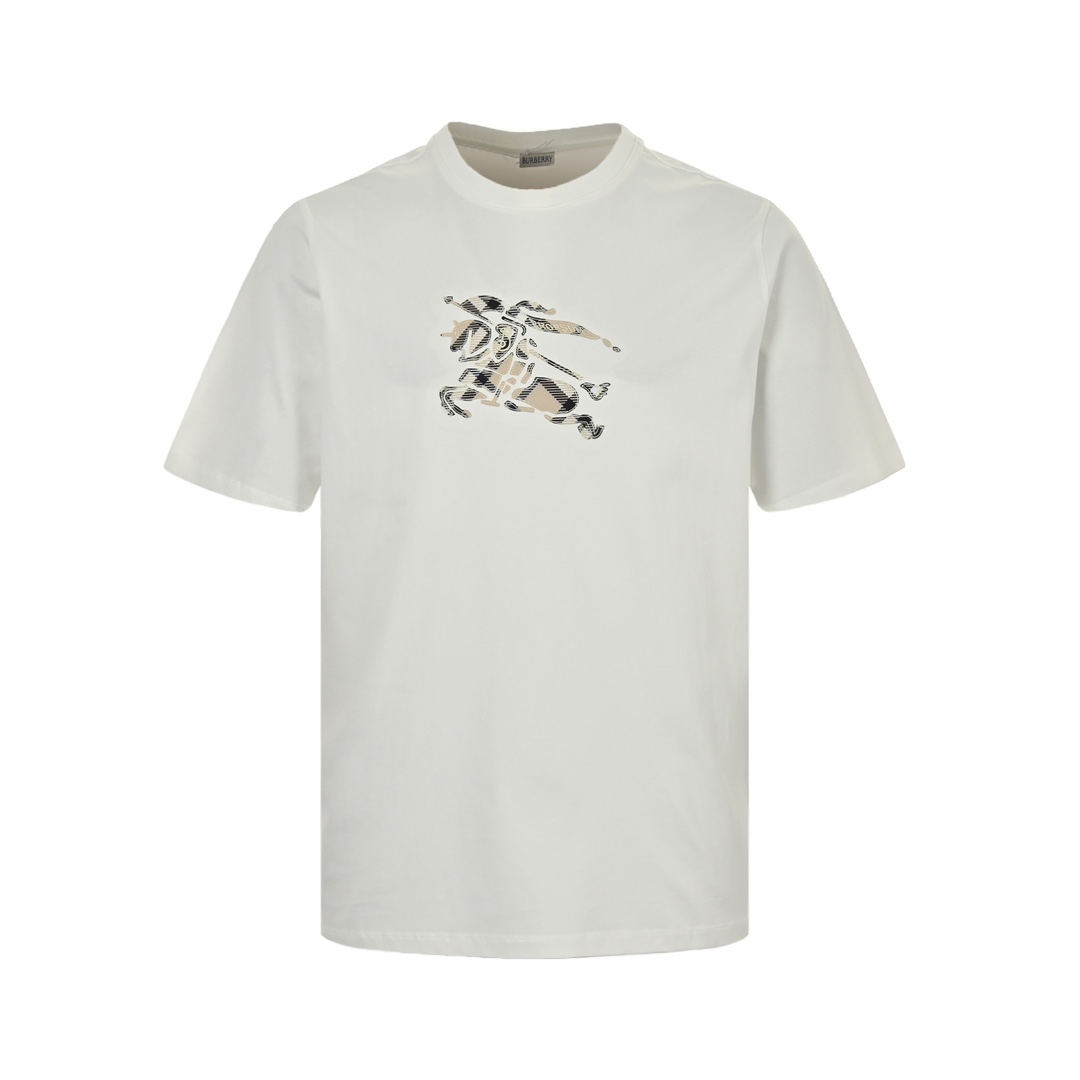 Burberry 24ss check horse short sleeve