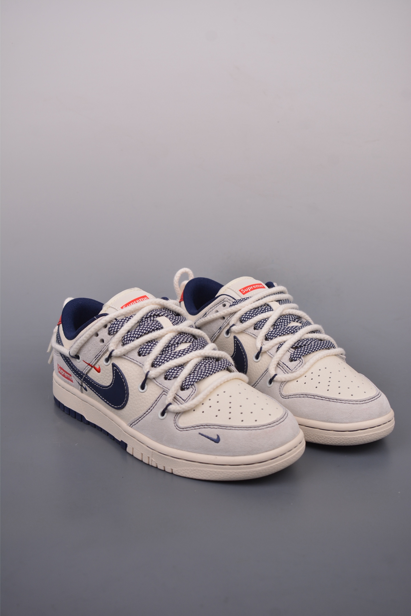 Supreme x Nike By You SB Dunk Low Retro SP Shoes Beige Blue YX5066-235