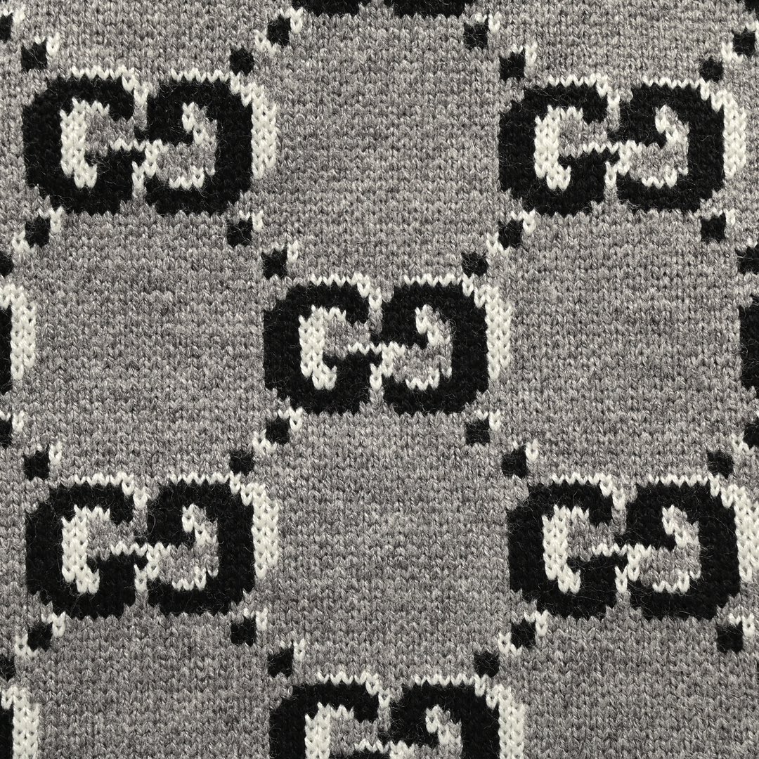 Gucci 24ss all-over print jacquard cardigan sweater