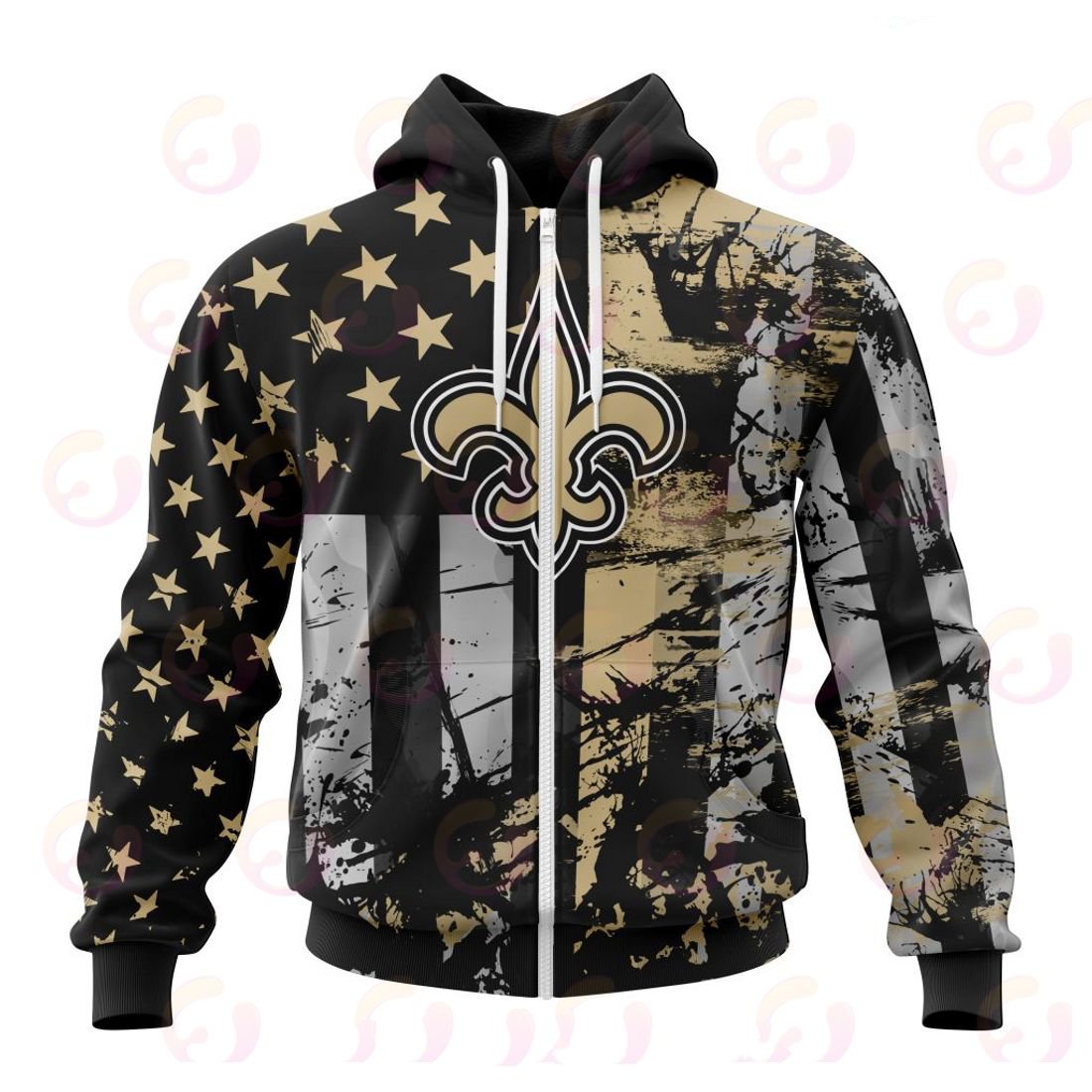 NEW ORLEANS SAINTS 3D HOODIE JERSEY FOR AMERICA